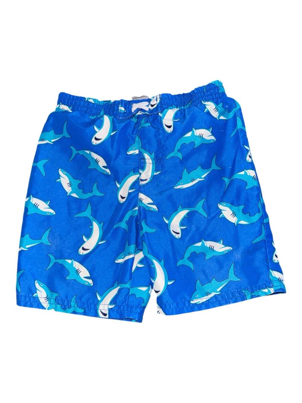 Healthtex Little Boys Blue Shark Print Swim Trunks